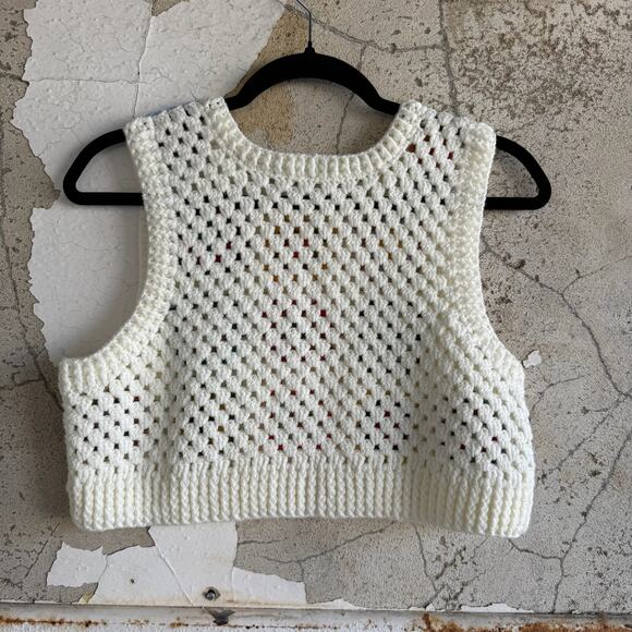 Handmade Crochet Granny Square Vest - Fits Like Small - Picture 4 of 4